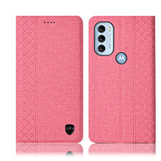 Custodia Portafoglio In stoffa con Supporto H12P per Motorola Moto G71 5G Rosa