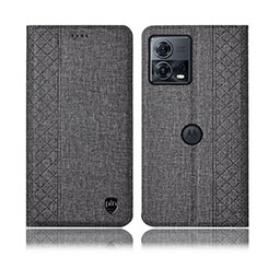 Custodia Portafoglio In stoffa con Supporto H12P per Motorola Moto S30 Pro 5G Grigio