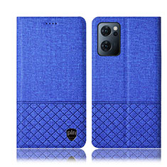 Custodia Portafoglio In stoffa con Supporto H12P per OnePlus Nord CE 2 5G Blu