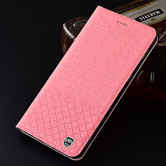 Custodia Portafoglio In stoffa con Supporto H12P per Samsung Galaxy S21 FE 5G Rosa