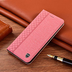 Custodia Portafoglio In stoffa con Supporto H12P per Sony Xperia 10 Plus Rosa