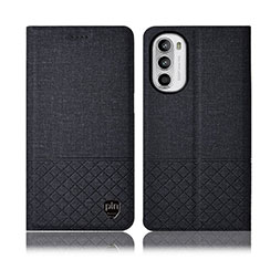 Custodia Portafoglio In stoffa con Supporto H13P per Motorola Moto Edge (2022) 5G Nero