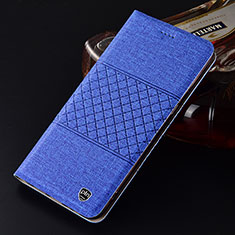 Custodia Portafoglio In stoffa con Supporto H13P per Samsung Galaxy A21s Blu