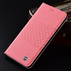 Custodia Portafoglio In stoffa con Supporto H13P per Samsung Galaxy S21 Ultra 5G Rosa