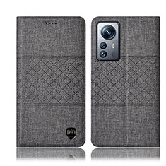 Custodia Portafoglio In stoffa con Supporto H13P per Xiaomi Mi 12 Lite 5G Grigio