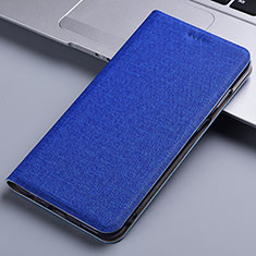 Custodia Portafoglio In stoffa con Supporto H13P per Xiaomi Poco M4 5G Blu