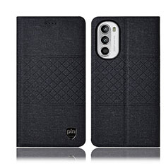 Custodia Portafoglio In stoffa con Supporto H14P per Motorola Moto Edge (2022) 5G Nero