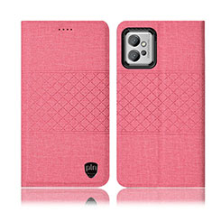 Custodia Portafoglio In stoffa con Supporto H14P per Motorola Moto G32 Rosa