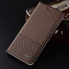 Custodia Portafoglio In stoffa con Supporto H14P per Samsung Galaxy Note 20 Ultra 5G Marrone