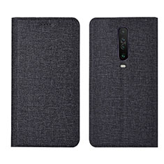 Custodia Portafoglio In stoffa con Supporto L01 per Xiaomi Redmi K30i 5G Nero