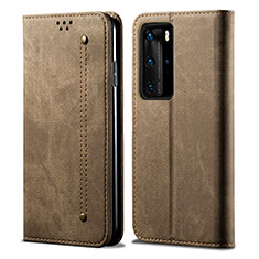 Custodia Portafoglio In stoffa con Supporto per Huawei P40 Pro Khaki