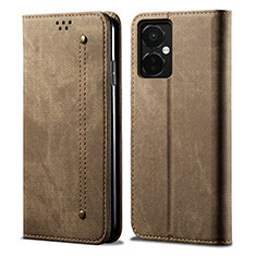 Custodia Portafoglio In stoffa con Supporto per OnePlus Nord N30 5G Khaki