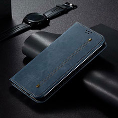 Custodia Portafoglio In stoffa con Supporto per Samsung Galaxy A31 Blu