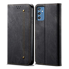 Custodia Portafoglio In stoffa con Supporto per Samsung Galaxy M52 5G Nero