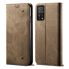 Custodia Portafoglio In stoffa con Supporto per Xiaomi Mi 11T 5G Khaki