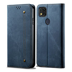 Custodia Portafoglio In stoffa con Supporto per Xiaomi Redmi 9C Blu