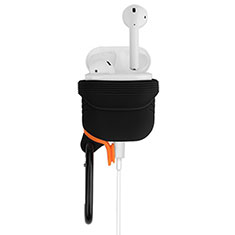 Custodia Portatile con Moschettone per AirPods Custodia di Ricarica Z03 Nero