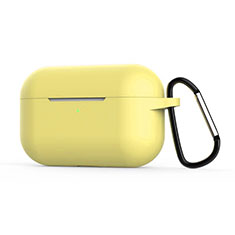 Custodia Portatile con Moschettone per AirPods Pro Custodia di Ricarica C02 Giallo