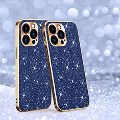 Custodia Silicone Cover Morbida Bling-Bling AC1 per Apple iPhone 14 Pro Blu