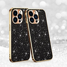 Custodia Silicone Cover Morbida Bling-Bling AC1 per Apple iPhone 15 Pro Max Nero