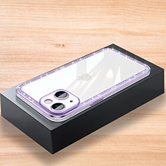 Custodia Silicone Cover Morbida Bling-Bling AT2 per Apple iPhone 13 Mini Viola