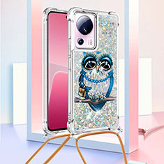 Custodia Silicone Cover Morbida Bling-Bling con Cinghia Cordino Mano S02 per Xiaomi Mi 12 Lite NE 5G Multicolore