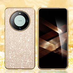 Custodia Silicone Cover Morbida Bling-Bling GS1 per Huawei Mate 60 Pro+ Plus Oro