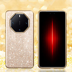 Custodia Silicone Cover Morbida Bling-Bling GS1 per Huawei Mate 60 RS Ultimate Oro