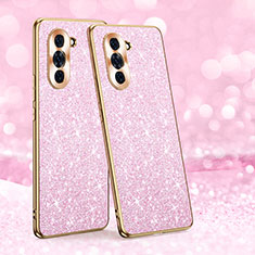 Custodia Silicone Cover Morbida Bling-Bling GS1 per Huawei Nova 10 Oro Rosa