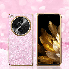 Custodia Silicone Cover Morbida Bling-Bling GS1 per Oppo Find N3 5G Oro Rosa