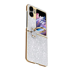 Custodia Silicone Cover Morbida Bling-Bling GS2 per Oppo Find N2 Flip 5G Argento