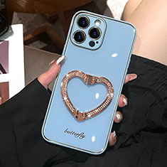 Custodia Silicone Cover Morbida Bling-Bling JL1 per Apple iPhone 13 Pro Blu