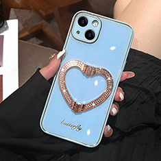 Custodia Silicone Cover Morbida Bling-Bling JL1 per Apple iPhone 14 Blu