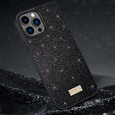 Custodia Silicone Cover Morbida Bling-Bling LD1 per Apple iPhone 13 Pro Max Nero