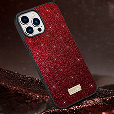 Custodia Silicone Cover Morbida Bling-Bling LD1 per Apple iPhone 13 Pro Max Rosso