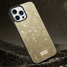 Custodia Silicone Cover Morbida Bling-Bling LD1 per Apple iPhone 13 Pro Oro