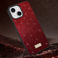 Custodia Silicone Cover Morbida Bling-Bling LD1 per Apple iPhone 15 Plus Rosso