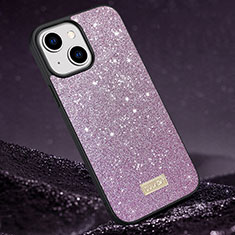 Custodia Silicone Cover Morbida Bling-Bling LD1 per Apple iPhone 15 Plus Viola