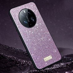 Custodia Silicone Cover Morbida Bling-Bling LD1 per Huawei Mate 50 Pro Viola