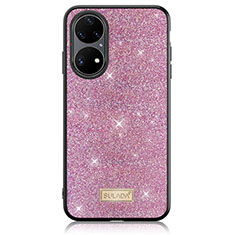 Custodia Silicone Cover Morbida Bling-Bling LD1 per Huawei P50 Viola