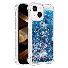 Custodia Silicone Cover Morbida Bling-Bling S01 per Apple iPhone 14 Blu