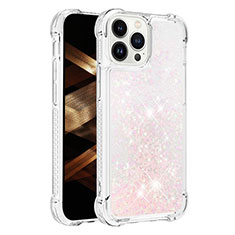 Custodia Silicone Cover Morbida Bling-Bling S01 per Apple iPhone 14 Pro Rosa