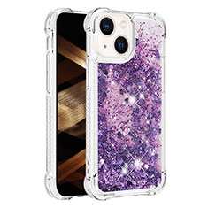 Custodia Silicone Cover Morbida Bling-Bling S01 per Apple iPhone 15 Plus Viola