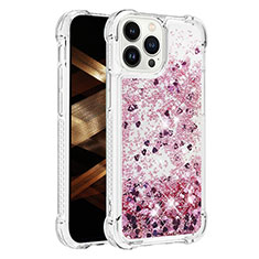 Custodia Silicone Cover Morbida Bling-Bling S01 per Apple iPhone 15 Pro Max Rosso