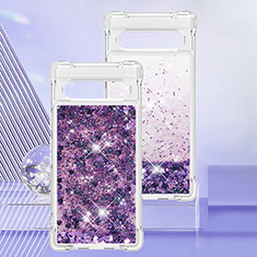 Custodia Silicone Cover Morbida Bling-Bling S01 per Google Pixel 7a 5G Viola