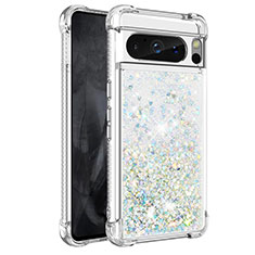 Custodia Silicone Cover Morbida Bling-Bling S01 per Google Pixel 8 Pro 5G Bianco