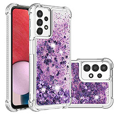 Custodia Silicone Cover Morbida Bling-Bling S01 per Samsung Galaxy A13 4G Viola