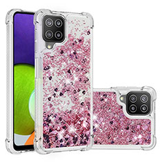 Custodia Silicone Cover Morbida Bling-Bling S01 per Samsung Galaxy A22 4G Rosso