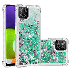 Custodia Silicone Cover Morbida Bling-Bling S01 per Samsung Galaxy A22 4G Verde