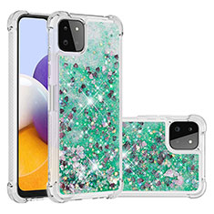 Custodia Silicone Cover Morbida Bling-Bling S01 per Samsung Galaxy A22s 5G Verde